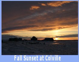 Fall sunset at Colville Village